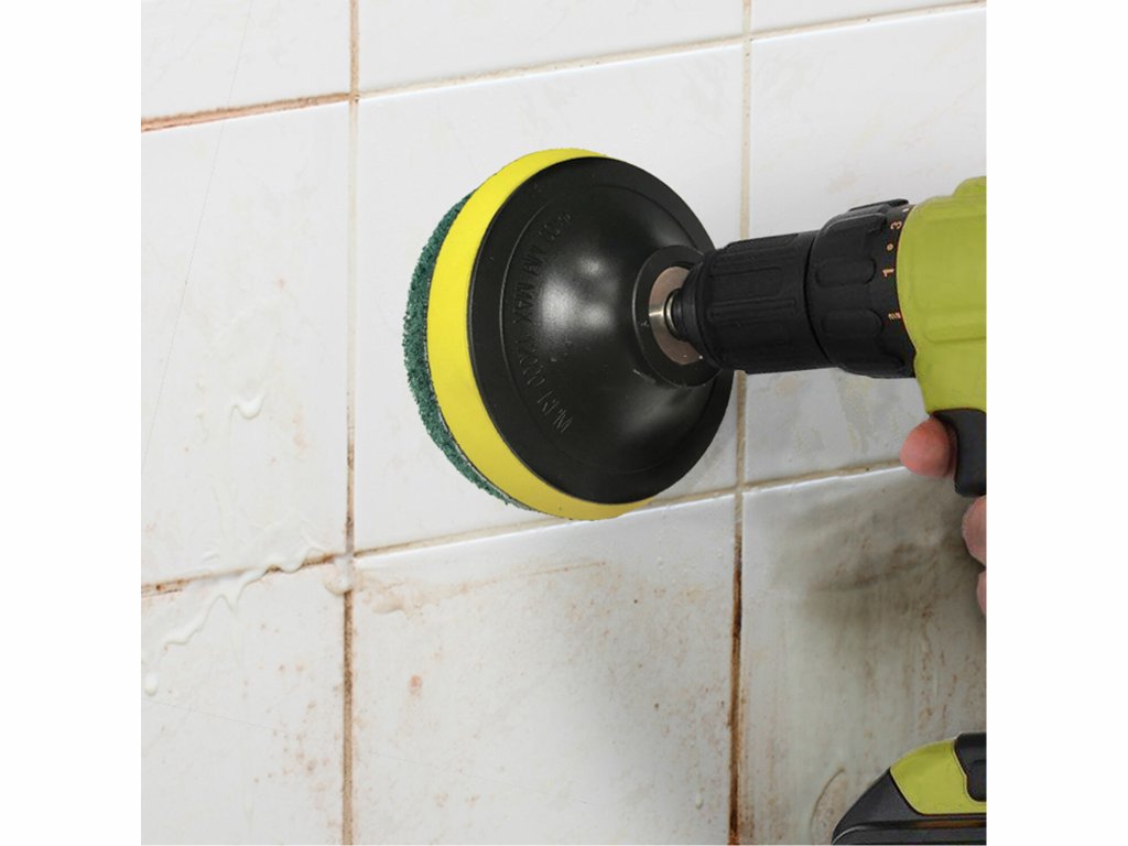 4. Sada leštiacich kotúčov na vŕtačku – efektívne čistenie kachličiek, umývadiel a podláh