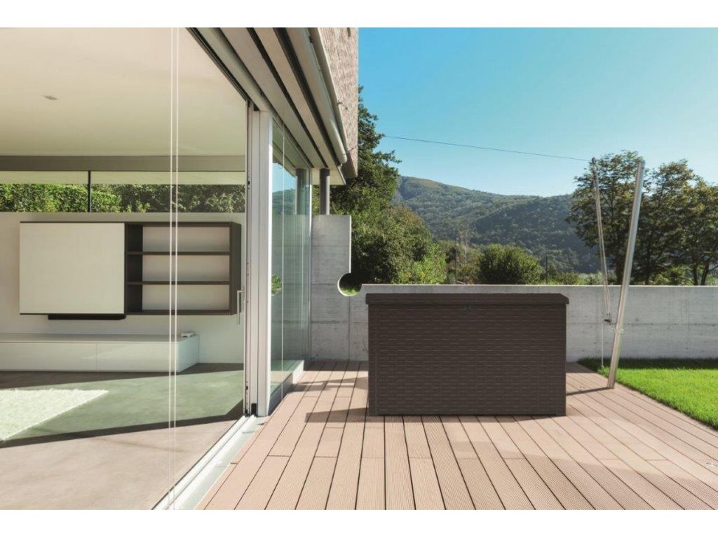 Keter Java 870 L: Ratanový box s veľkou kapacitou pre váš exteriér