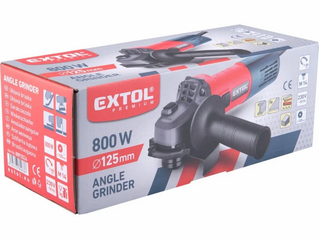 Brúska uhlová 800W EXTOL PREMIUM – kompaktný nástroj na rezanie a brúsenie