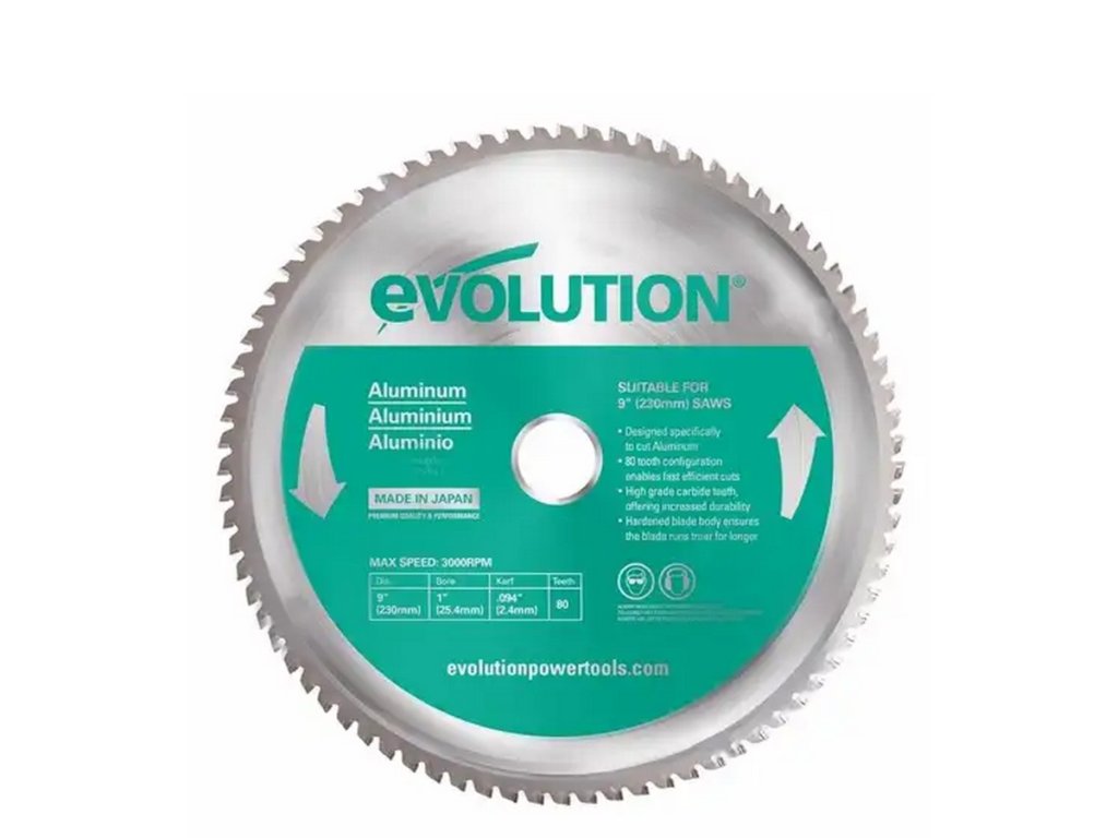 Pílový kotúč EVOLUTION ALUMINIUM - špecialista na hliníkové profily