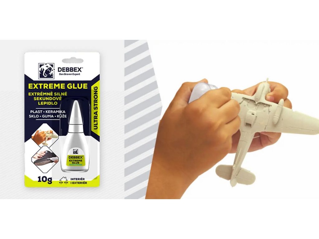 Sekundové lepidlo EXTREME GLUE 20g Den Braven - Extrémna sila a rýchlosť v jednom balení