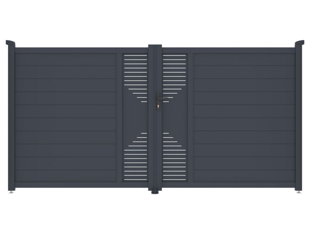 Antracitová brána G21 Marion 350x173 cm - moderný prvok vášho oplotenia