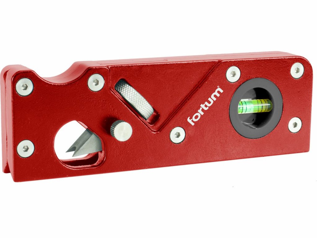 Fortum hliníkový hoblík na drevo 155 mm s 2 profilovými čepeľami