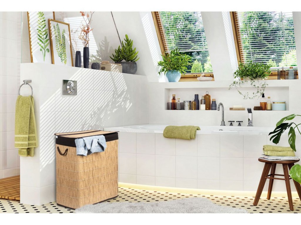 Kôš na bielizeň G21 105 l s rozdeľovačom – elegantné triedenie prádla bez chaosu