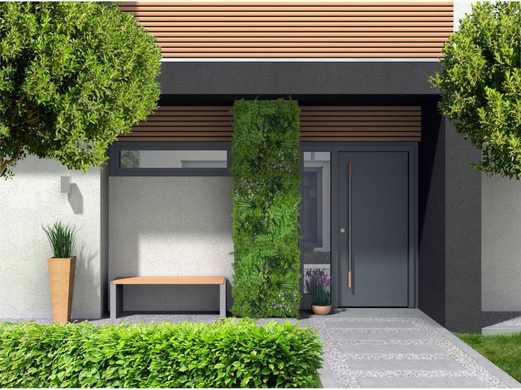 Umelá zelená stena G21 Listo River 50x50 cm pre interiér aj exteriér