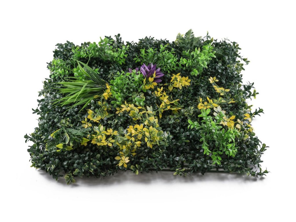 Umelá zelená stena 50x50 cm s UV ochranou na balkón, terasu a plot