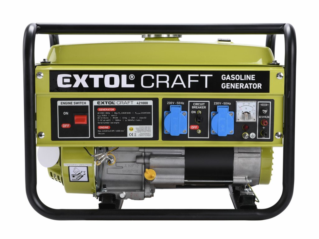 Extol Craft elektrocentrála 2,8kW - spoľahlivý zdroj energie pre dielňu a chalupu