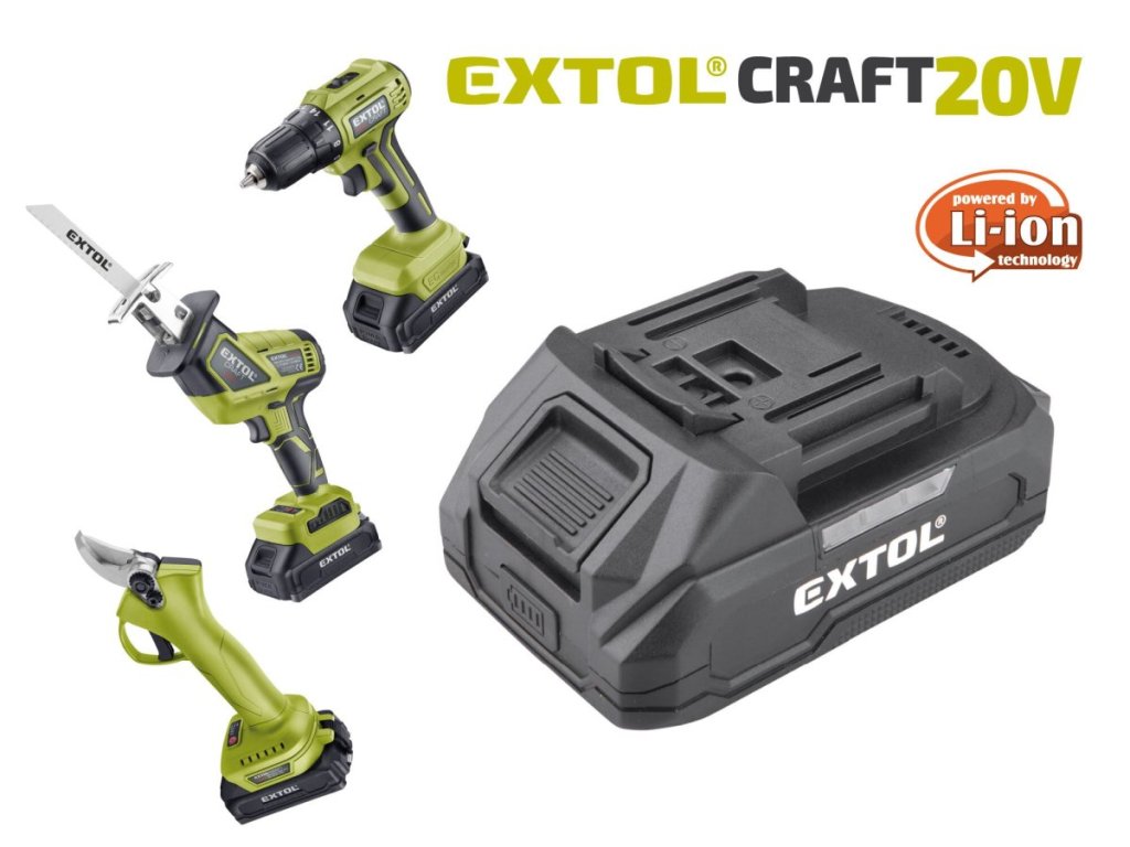 Náhradný Akumulátor 20V/2Ah Li-ion s rýchlym nabíjaním a LED kontrolkou