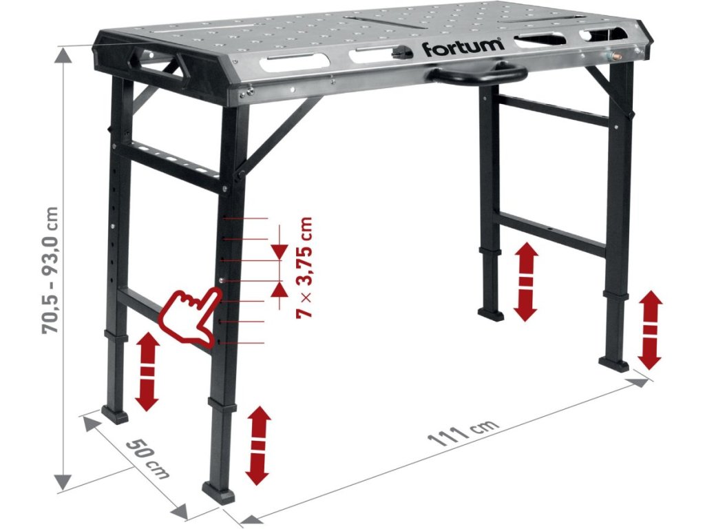 4. Skladací zvárací stôl s vysokou nosnosťou a presným upínaním