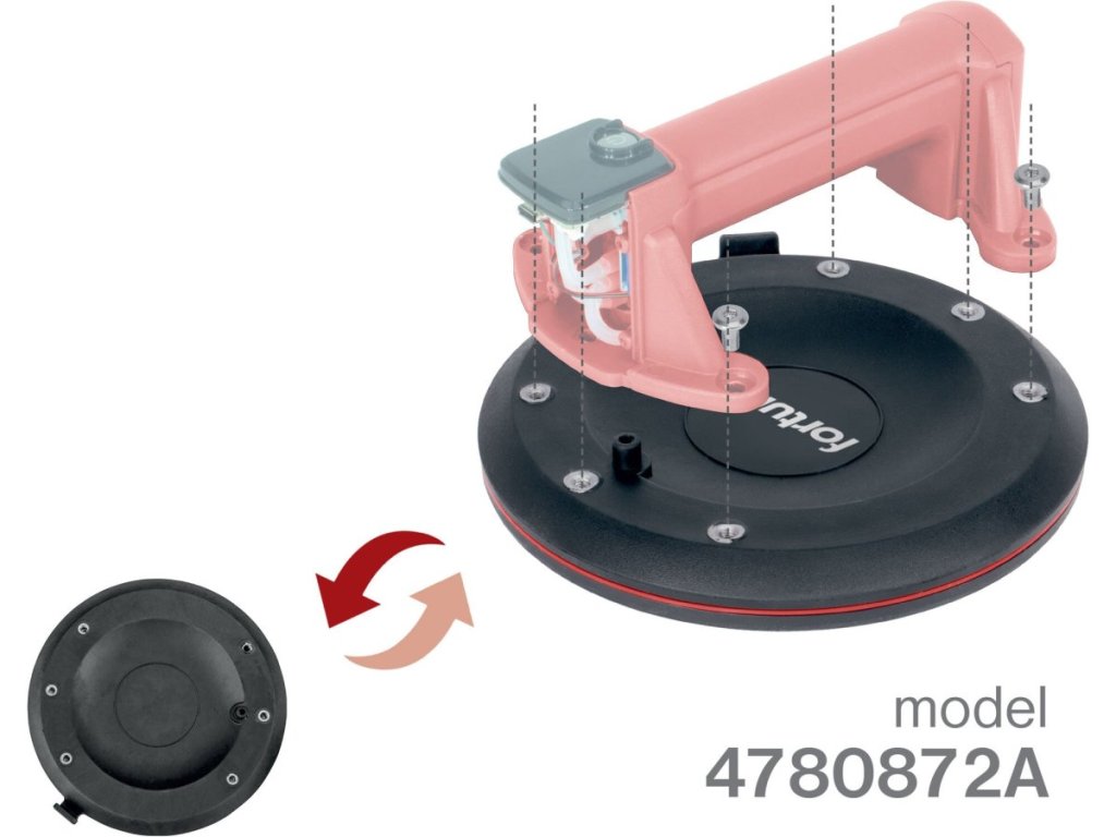 Prísavka ø200 mm s USB-C nabíjaním a displejom podtlaku