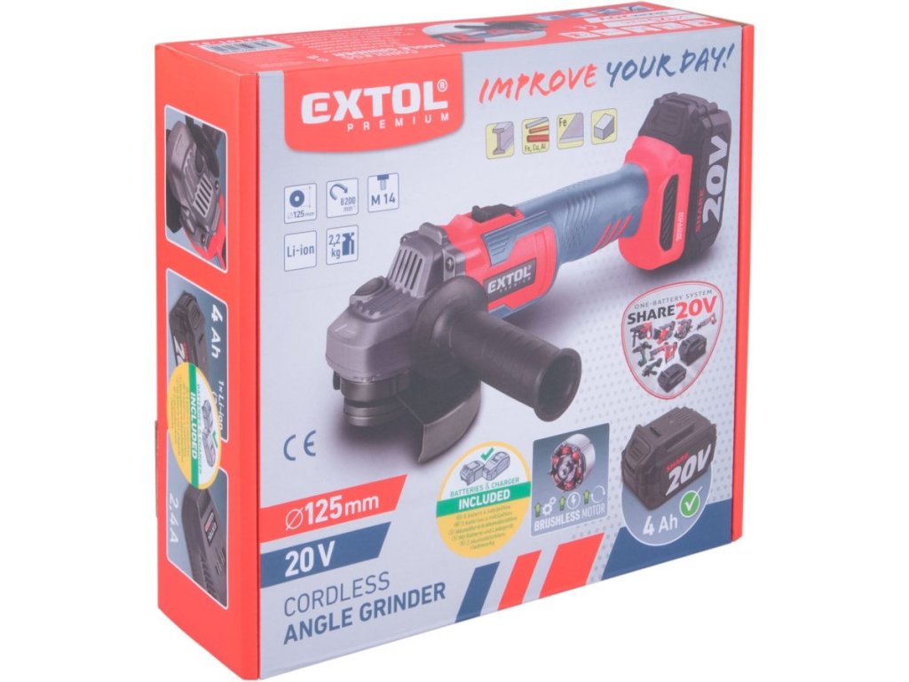 Extol Premium Share20V s bezuhlíkovým motorom a 4Ah batériou