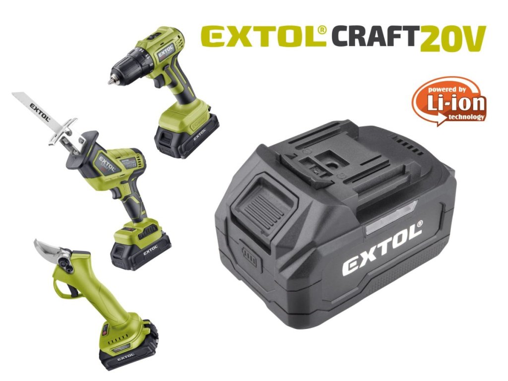 Náhradný Akumulátor 20V/4Ah Li-ion s rýchlym nabíjaním a LED kontrolkou