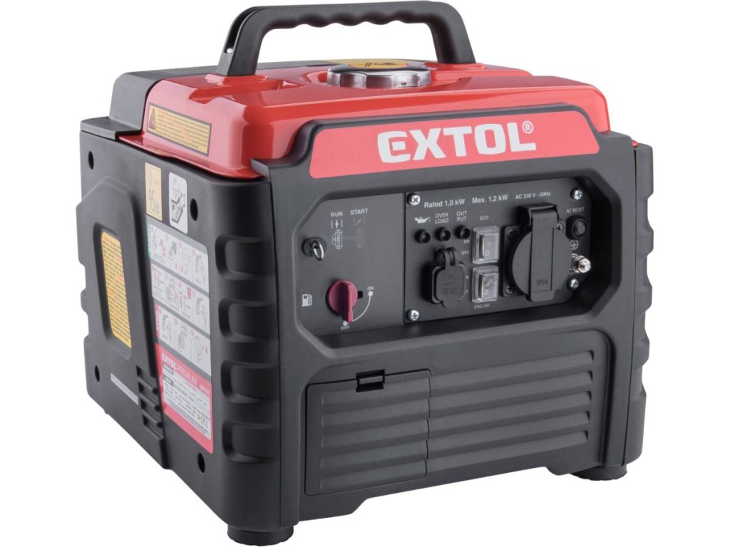 Invertorová elektrocentrála Extol Premium 1,2kW pre citlivú elektroniku