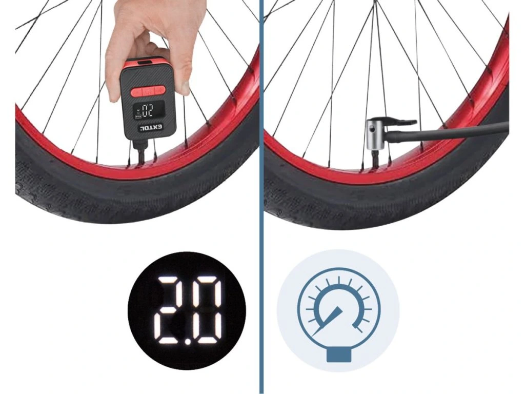 Miniatúrny vzduchový kompresor na galuskové aj auto ventily