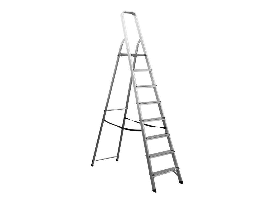 Jednostranný hliníkový rebrík Procraft PLA2.172 s 8 stupňami