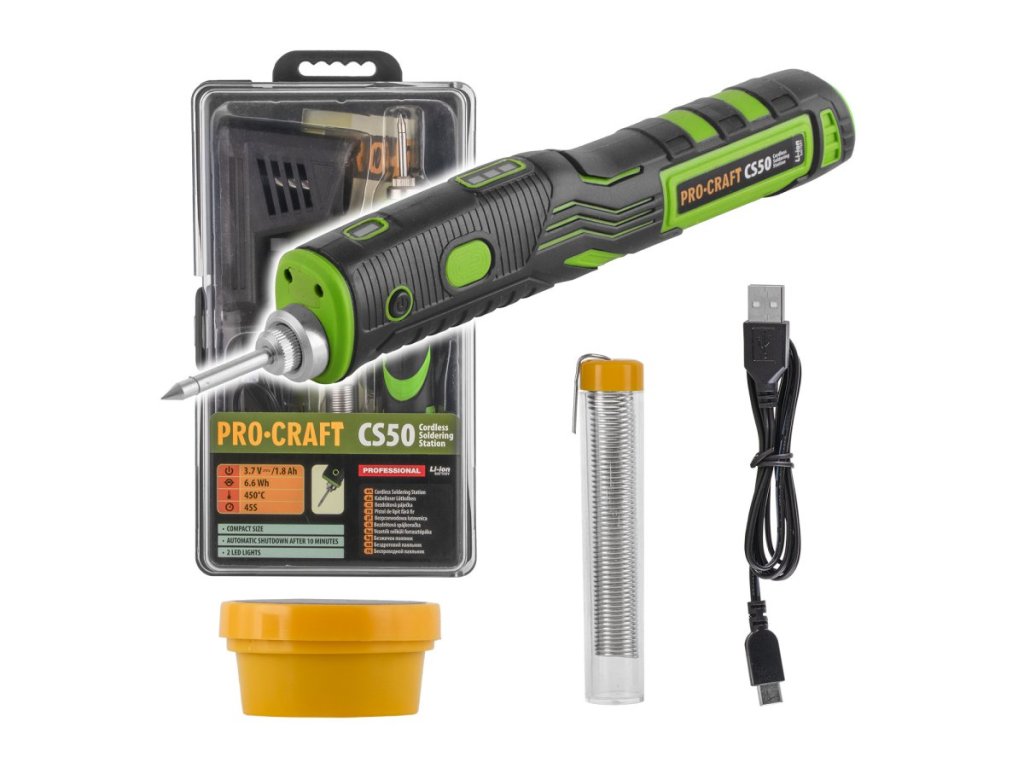 Prenosná spájka s USB-C nabíjaním pre servisných technikov