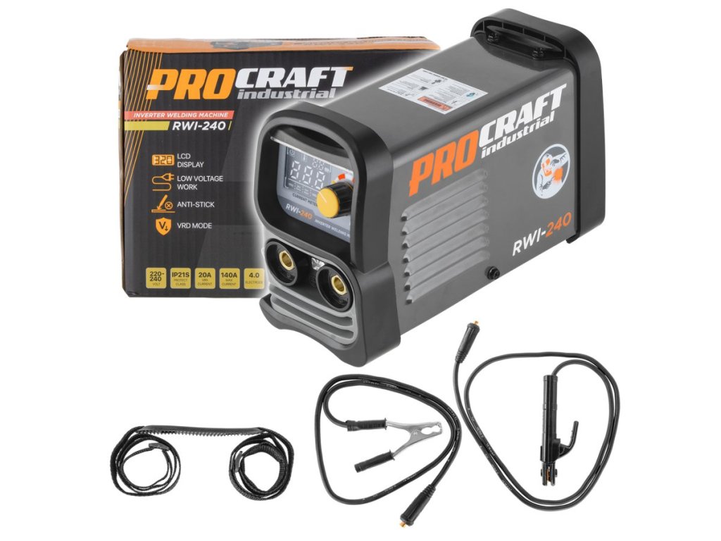 Procraft RWI-240: Zvárací invertor s funkciami Hot Start a Arc Force