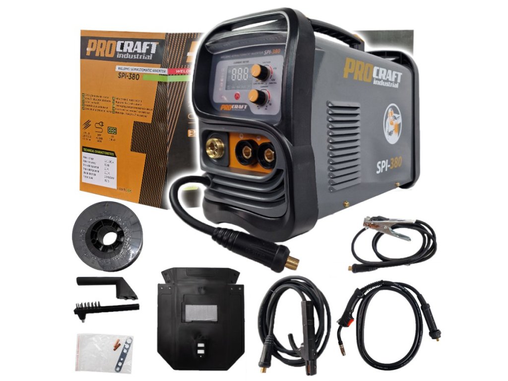 Zvárací invertor Procraft SPI-380 pre metódy MIG, MAG a MMA