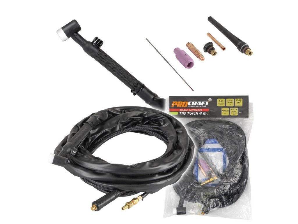 TIG horák Procraft Industrial s dĺžkou 4 metre a medeným káblom