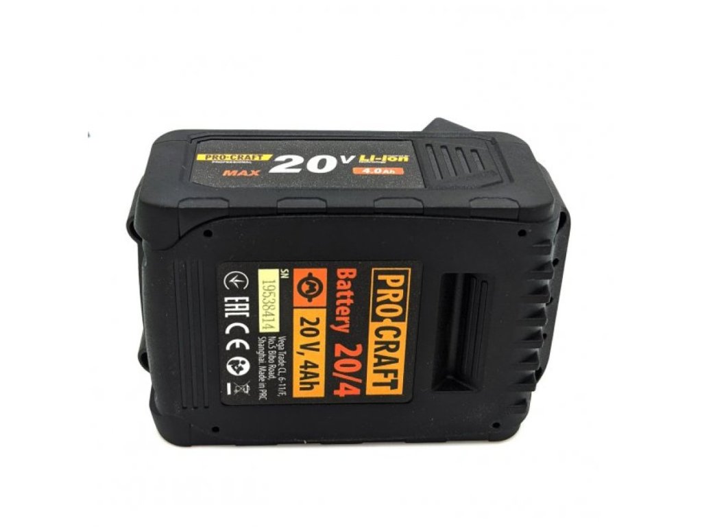 Akumulátor Procraft 20/4 Li-ion 20V 4Ah pre dlhú prácu