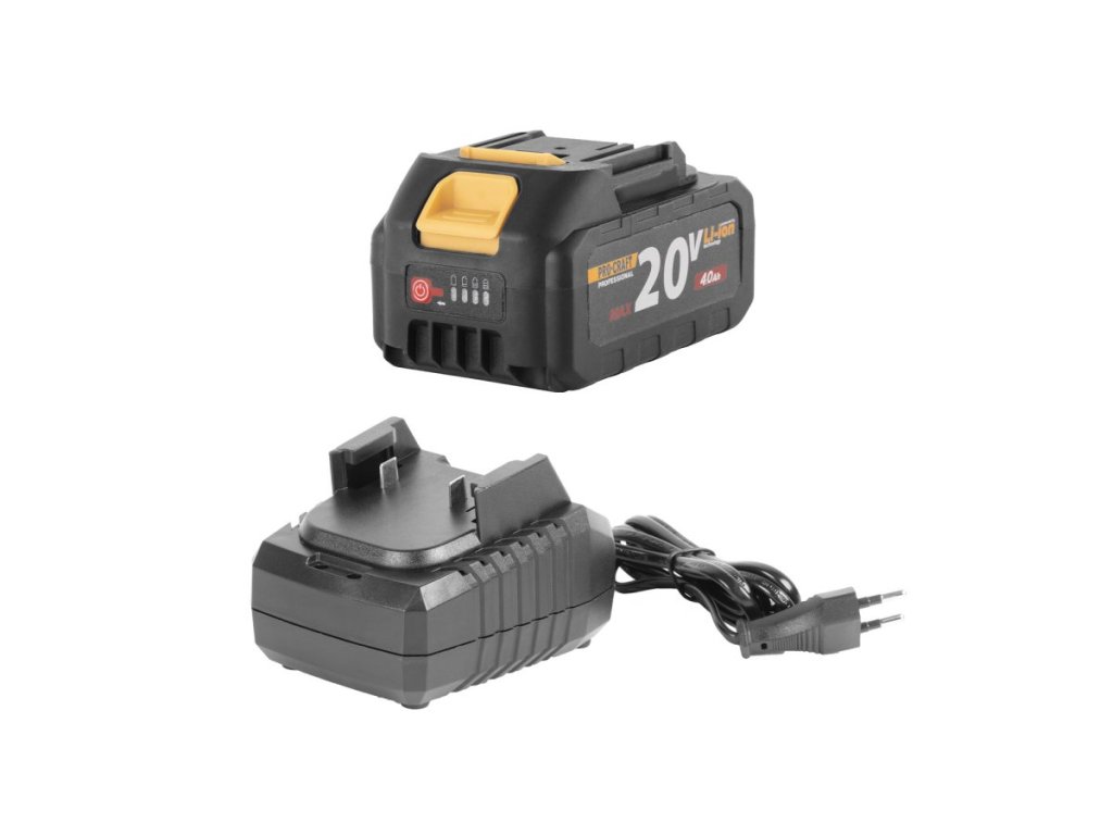 Sada akumulátor Procraft 20/4 ATA-40B a nabíjačka Procraft 20/1 pre 20V náradie