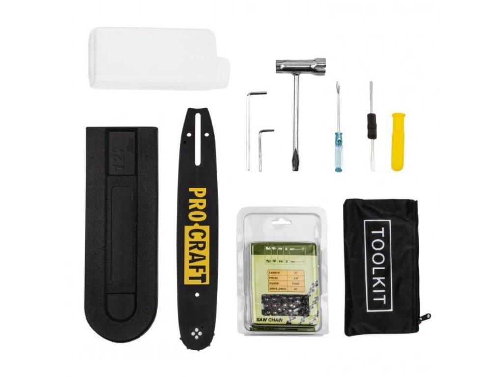 Ľahká benzínová reťazová píla Procraft K300S s výkonom 900 W