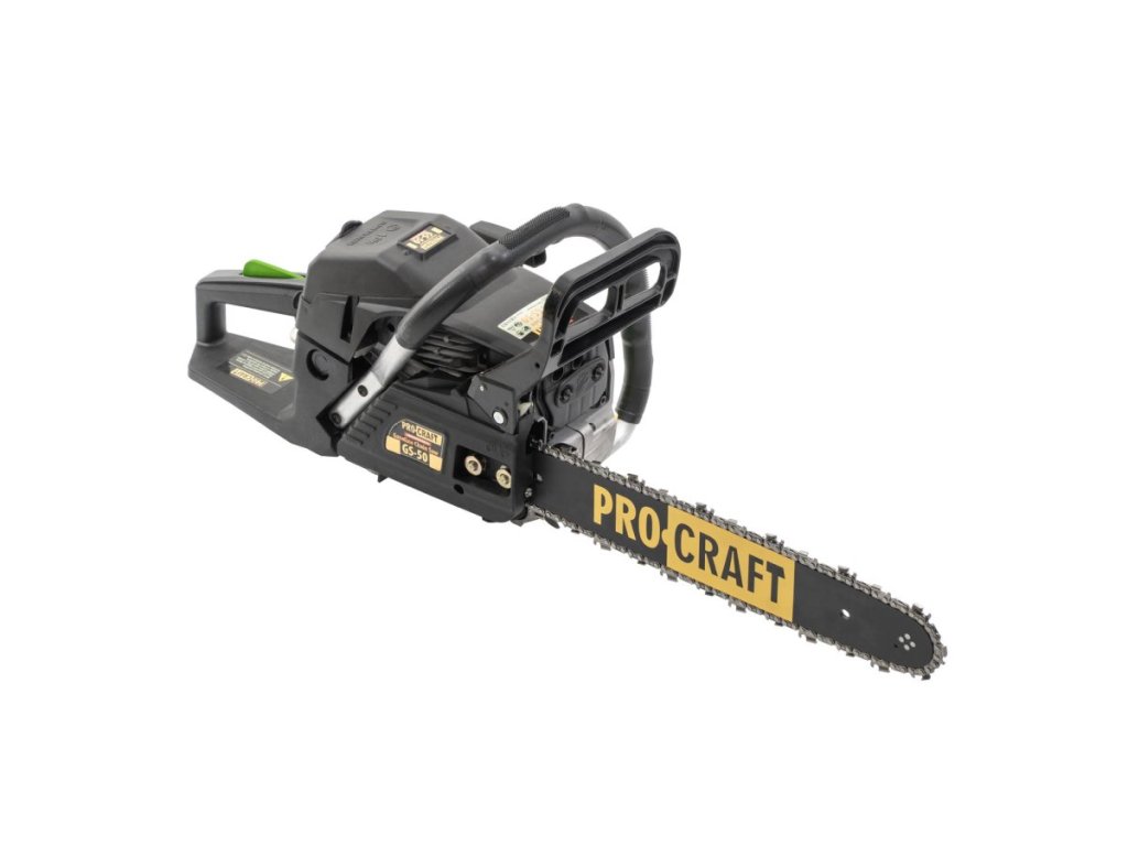 Výkonná benzínová reťazová píla Procraft GS-50 s lištou 40 cm