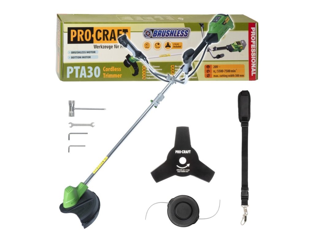 Výkonný aku krovinorez Procraft PTA30 na náletové dreviny