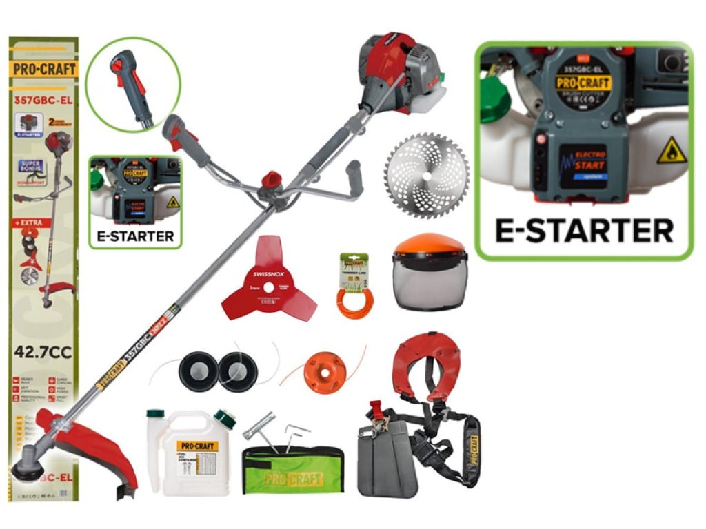 Krovinorez s elektroštartom pre kosenie bez námahy