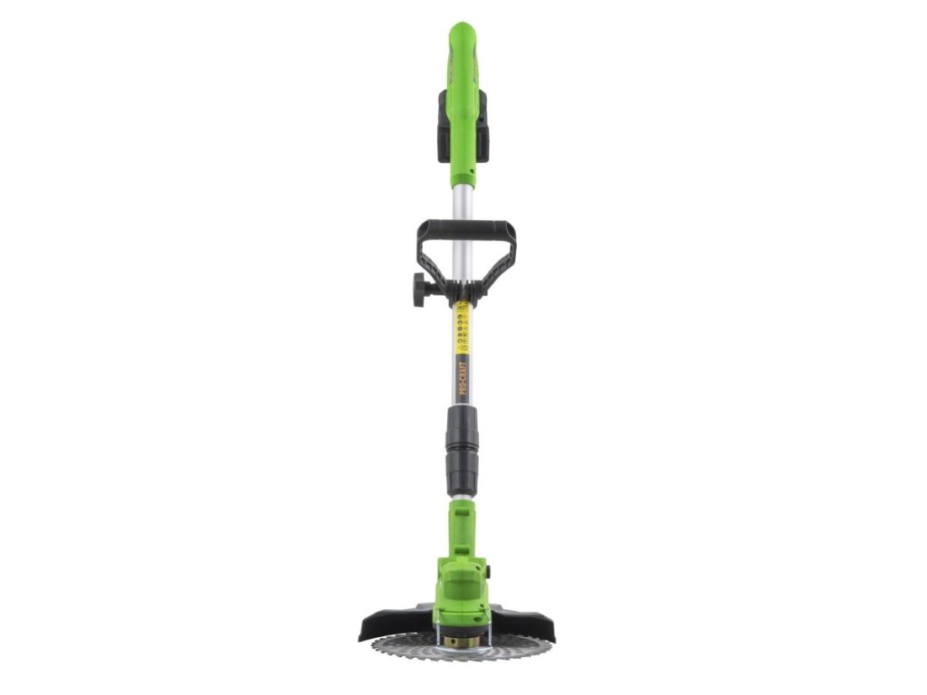 Kosenie záhrady bez káblov s teleskopickou rukoväťou a otočnou hlavou