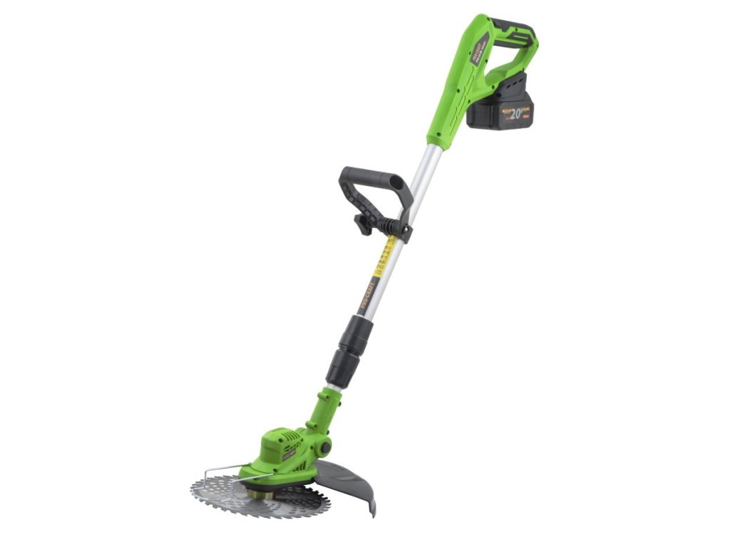 Ľahký aku vyžínač Procraft PTA24BL so záberom 380 mm a príslušenstvom