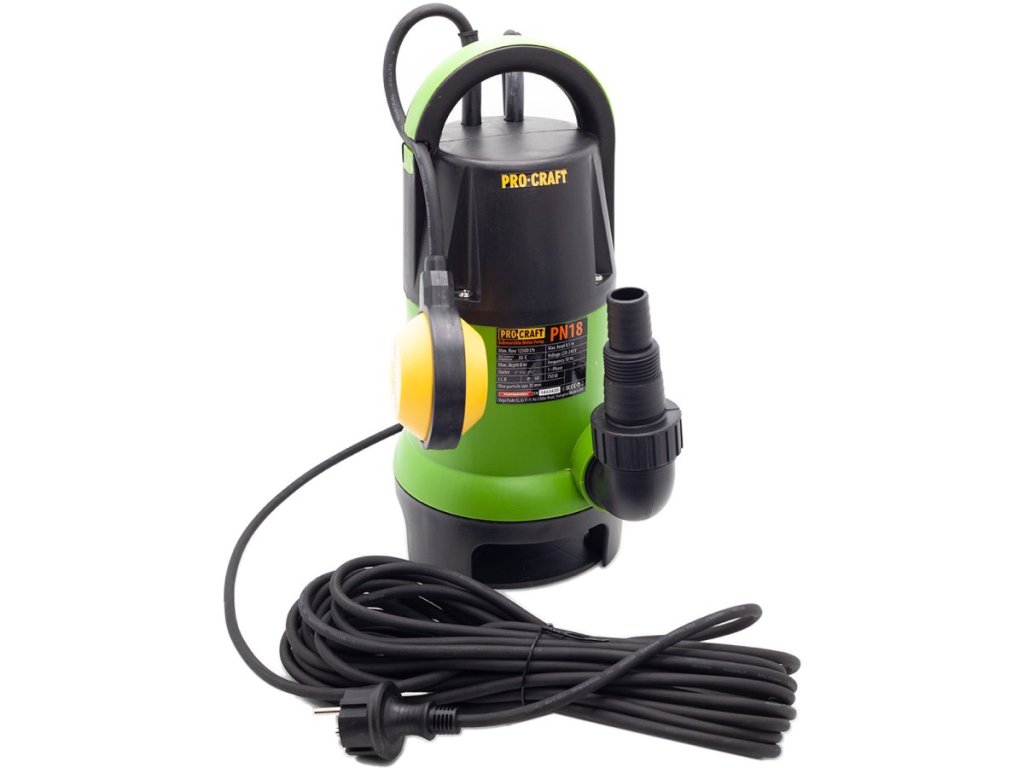 Elektrické kalové čerpadlo Procraft PN18 s plavákovým spínačom a výkonom 12500 l/h