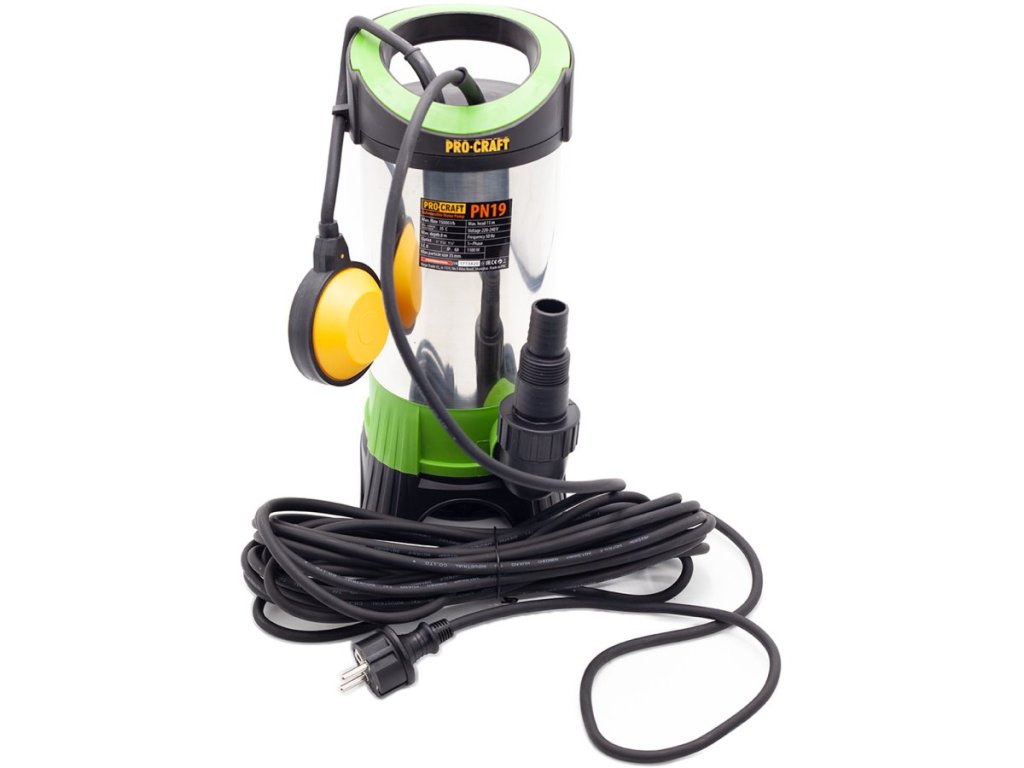 Kalové čerpadlo Procraft PN19 s výkonom 15000 l/h a nerezovým telom