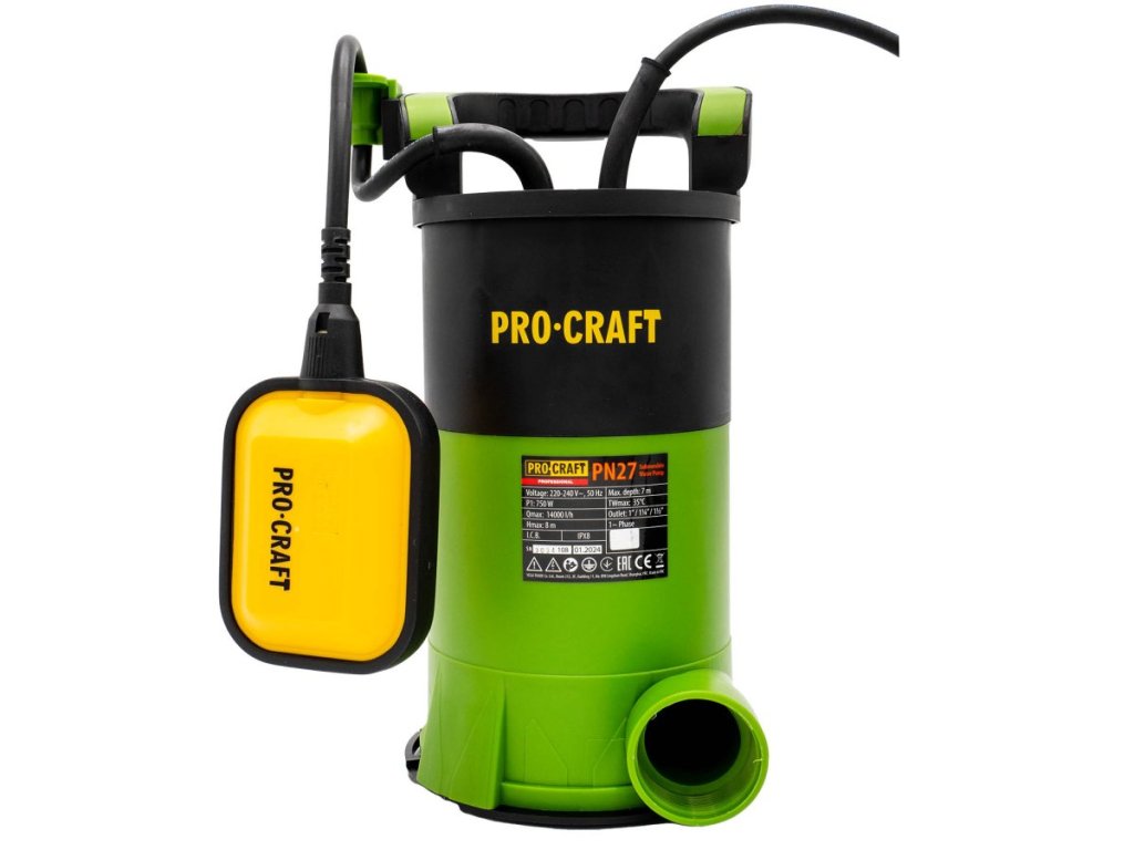 Ponorné kalové čerpadlo Procraft PN27 na čistú a mierne znečistenú vodu