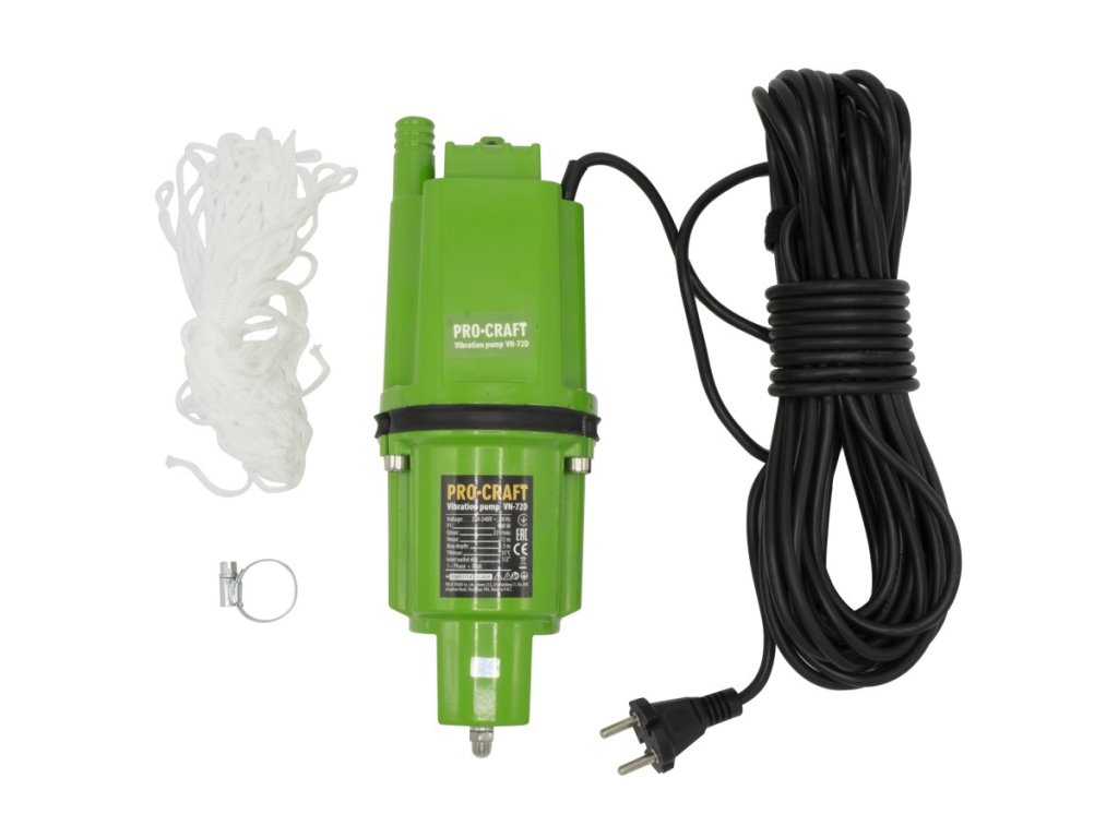 Vibračné čerpadlo Procraft VN-72D | Výtlak 72 m a výkon 400 W