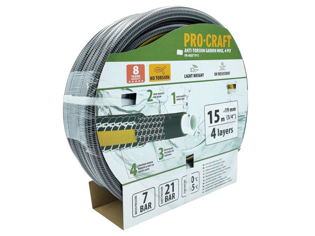 Vibračné čerpadlo Procraft SVN-72D s 15 m záhradnou hadicou a príslušenstvom