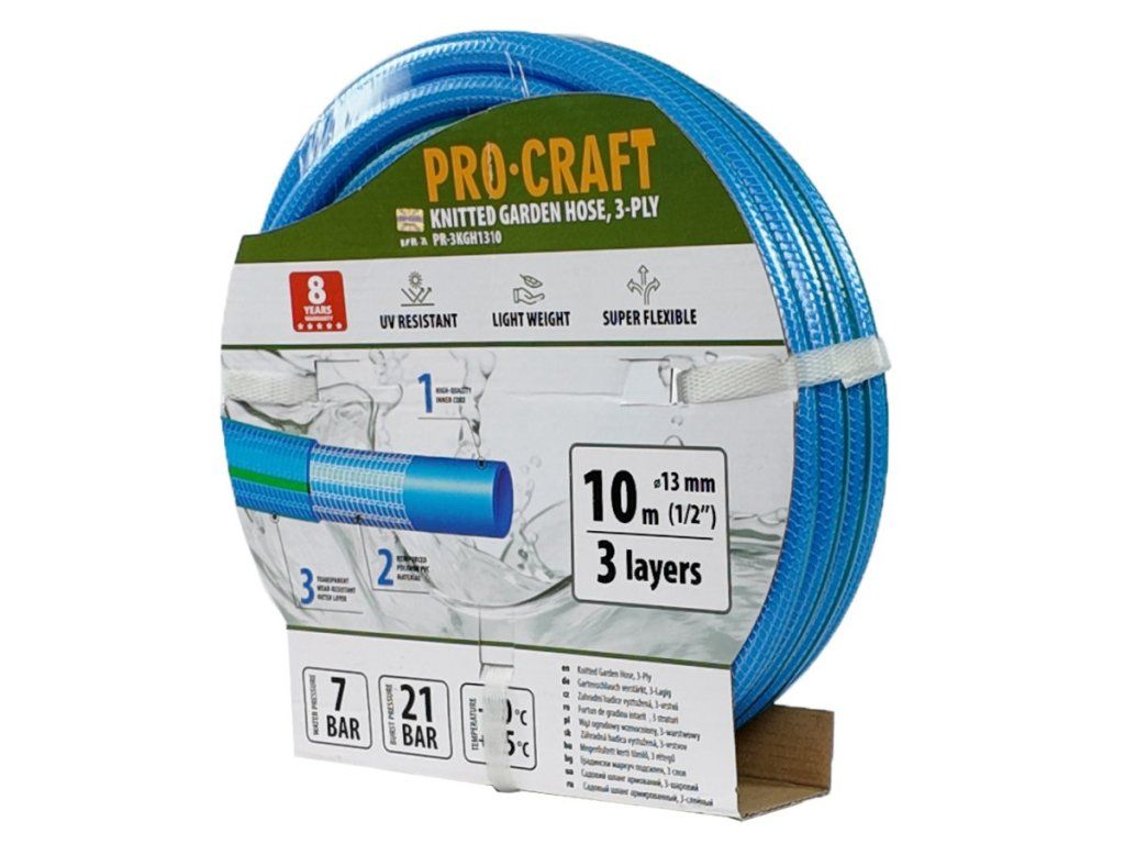 Záhradná hadica Procraft PR-3KGH1310F 1/2" 10 m s príslušenstvom