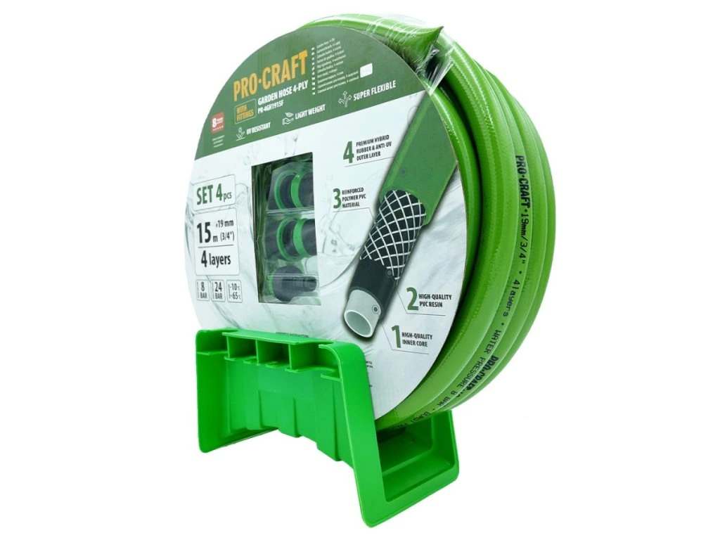 Záhradná hadica Procraft PR-4GH1915F 3/4" 15 m so sadou koncoviek