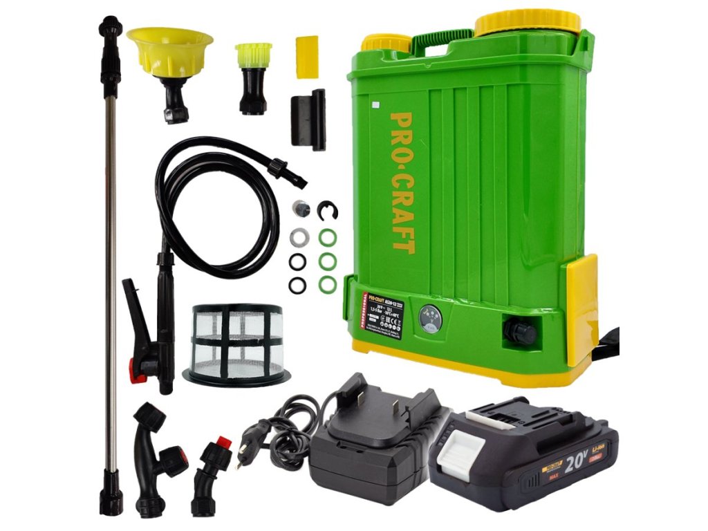 Akumulátorový postrekovač Procraft AS20-12 s tlakom 5 barov a objemom 12 l