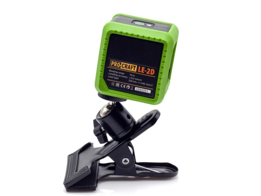 Zelený krížový laser PROCRAFT LE-2D pre presné línie