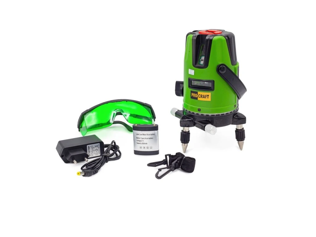 Zelený líniový laser Procraft LE-3D pre presné steny