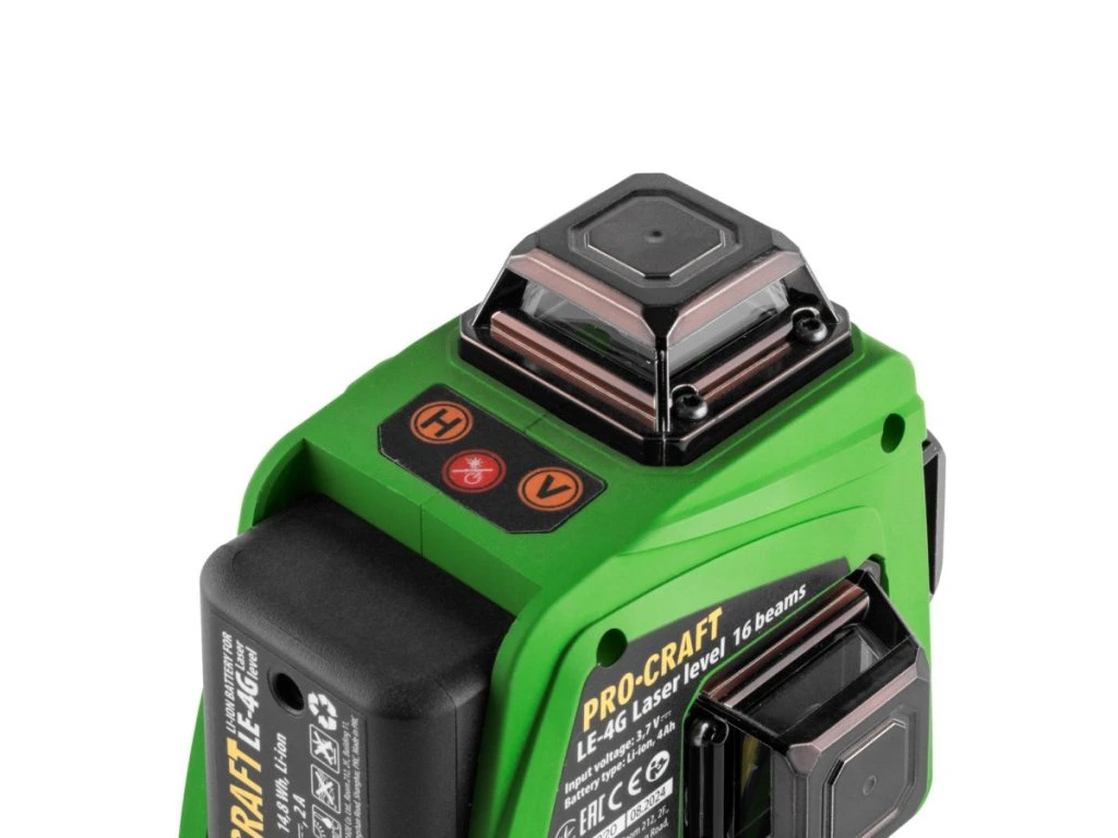 Krížový laser Procraft LE-4G so stativom a 16 lúčmi