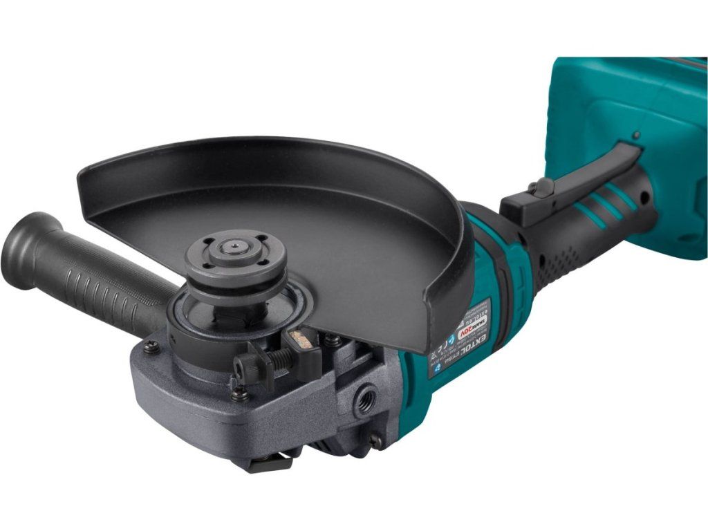 Výkonná aku uhlová brúska EXTOL INDUSTRIAL pre 180 mm kotúče