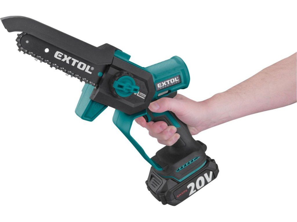 Jednoručná akumulátorová reťazová píla EXTOL INDUSTRIAL Share20V