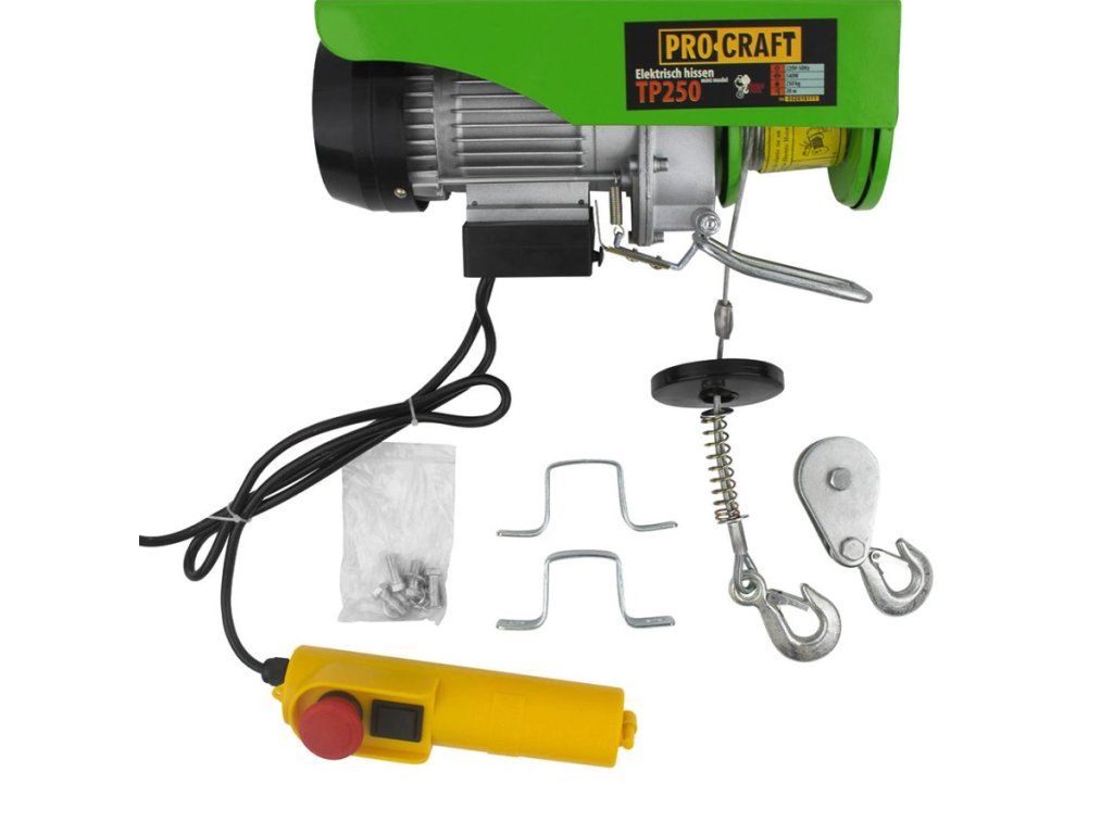Elektrický lanový navijak Procraft TP250 s nosnosťou 250 kg