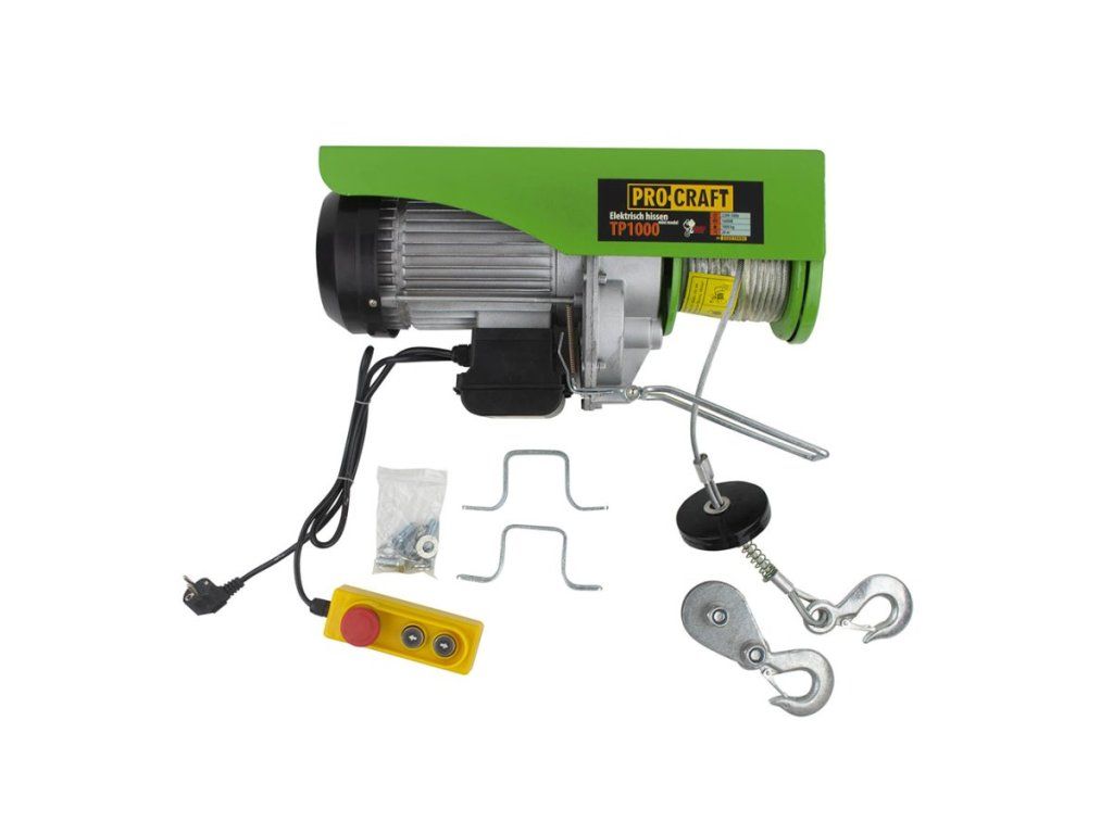 Elektrický lanový navijak Procraft TP1000 s nosnosťou 1000 kg
