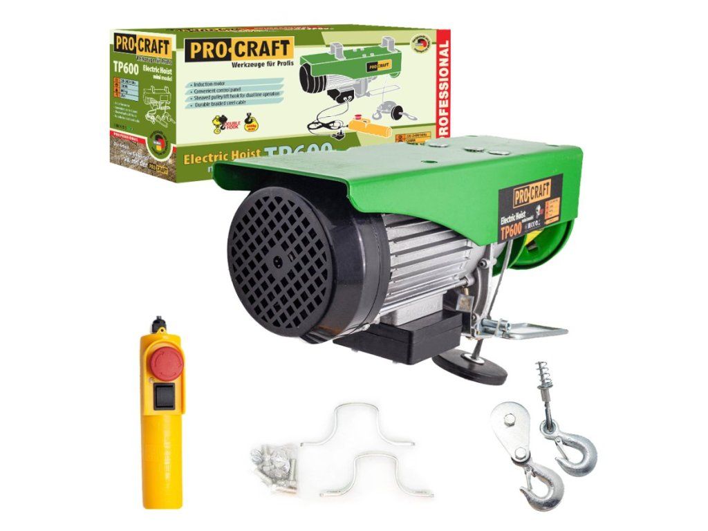 Elektrický lanový navijak Procraft TP600 s nosnosťou 500 kg