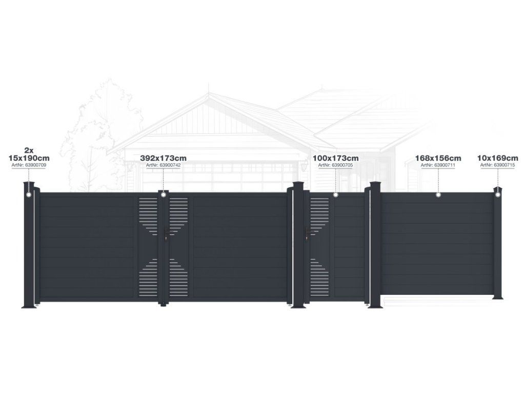G21 Marion dvojkrídlová brána - prispôsobiteľná ochrana vášho pozemku