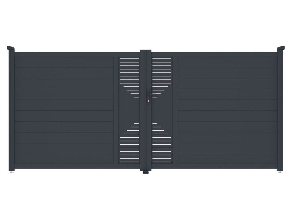 Antracitová brána G21 Marion 392x173 cm - moderný prvok vášho oplotenia