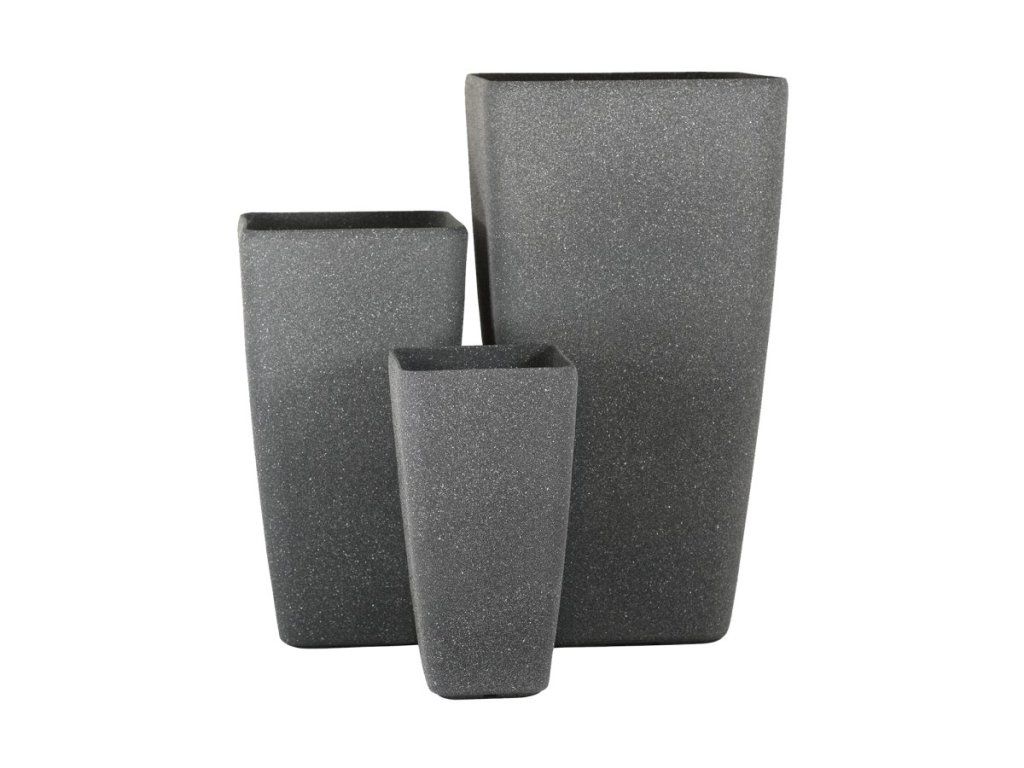 Odolný kvetináč G21 Industrial Linea so vzhľadom betónu